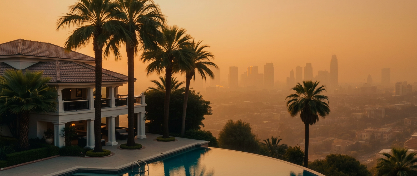 Luxury LA villa with skyline
